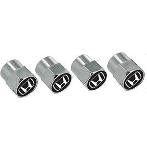 Honda Valve Stem Caps Silver Hex 4 Pcs NIP